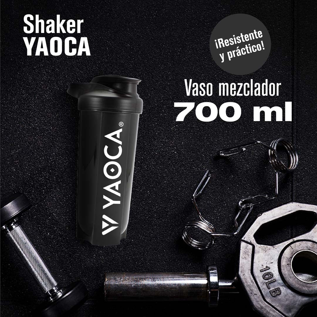 Vaso Mezclador De Proteinas Shaker 600 ml - Negro — Una Ganga